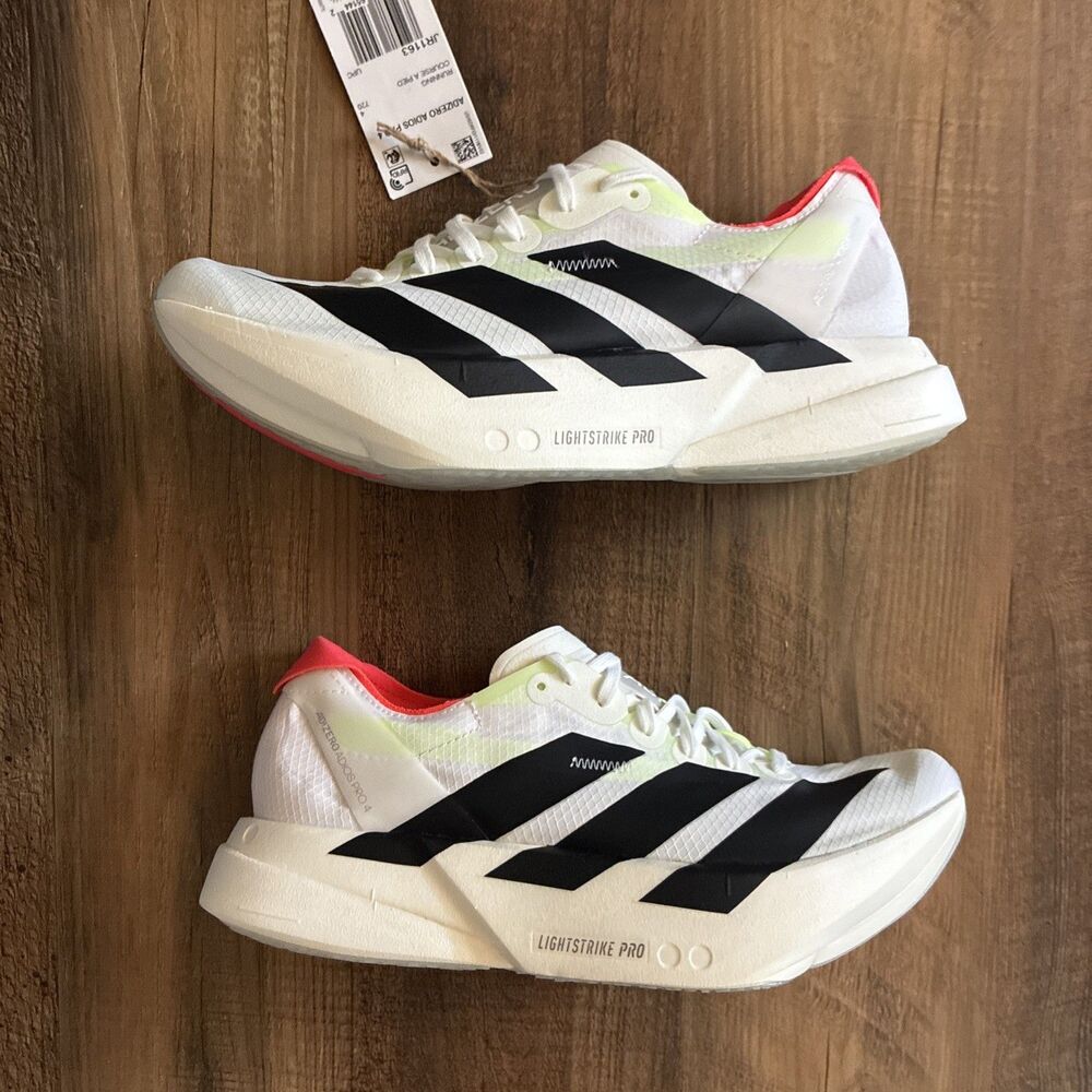 Adidas Adizero Adios Pro 4 Running Shoes Women Size 5.5 White Black JR1163